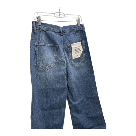 Triarchy Women's Jeans Mr. Onassis High Ris Wide Leg Size 30 Blue MSRP $298 - Picture 8 of 13